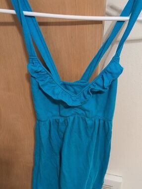 Hollister Teal Ruffle Tank Top
